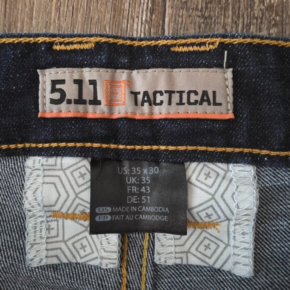 Men's 5.11 Tactical Blue Jeans 35x30 - Picture 6 of 9